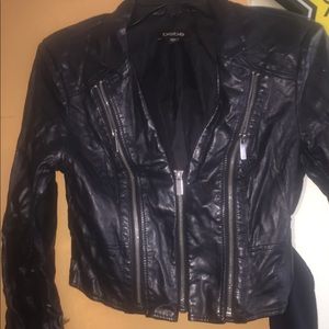 Bebe Leather mini jacket